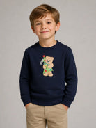 Felpa per bambino Moschino Kids blu con motivo Teddy Bear H5F08VLCA61 40016 MOSCHINO KIDS 