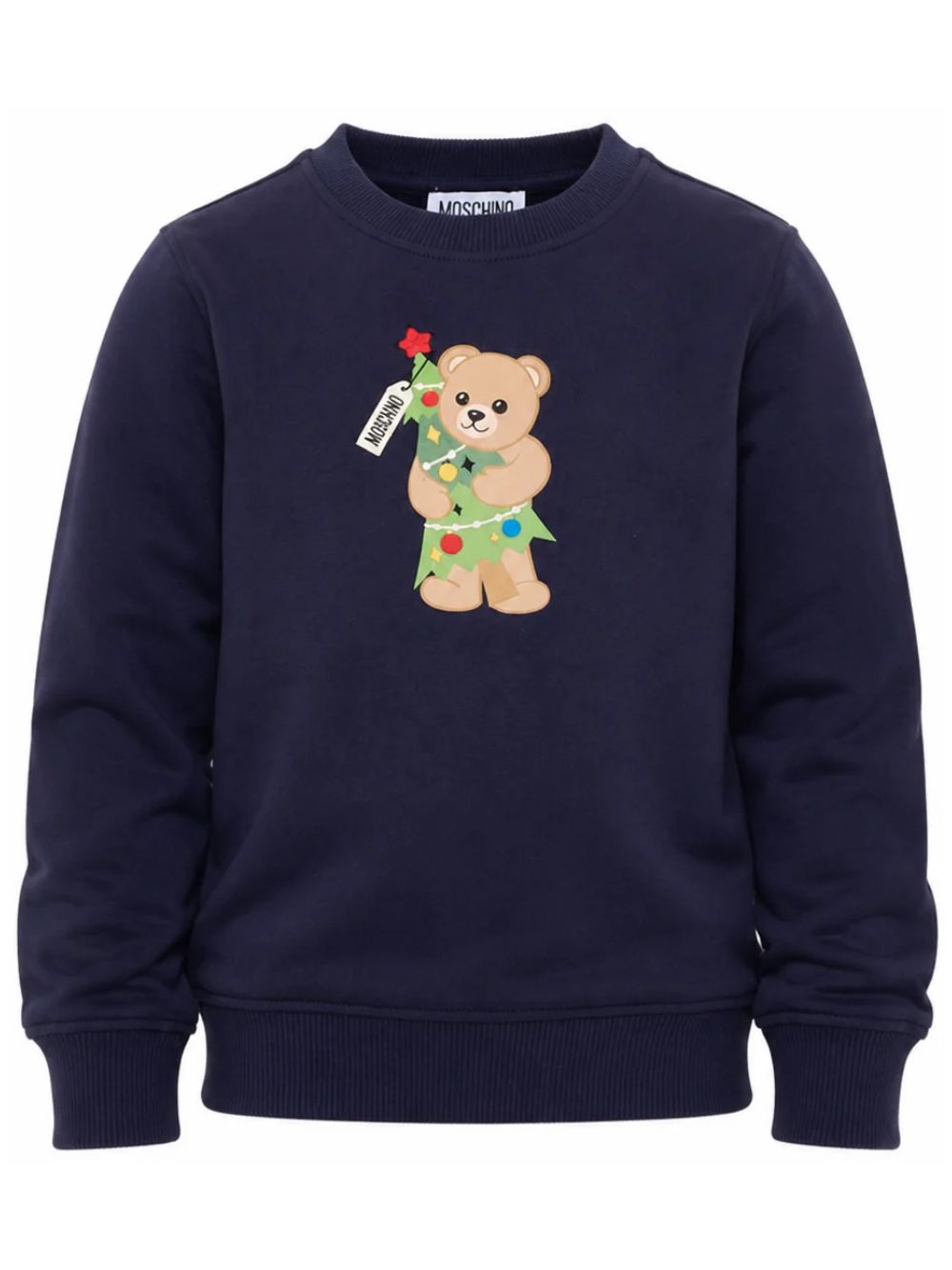 Felpa per bambino Moschino Kids blu con motivo Teddy Bear H5F08VLCA61 40016 MOSCHINO KIDS 