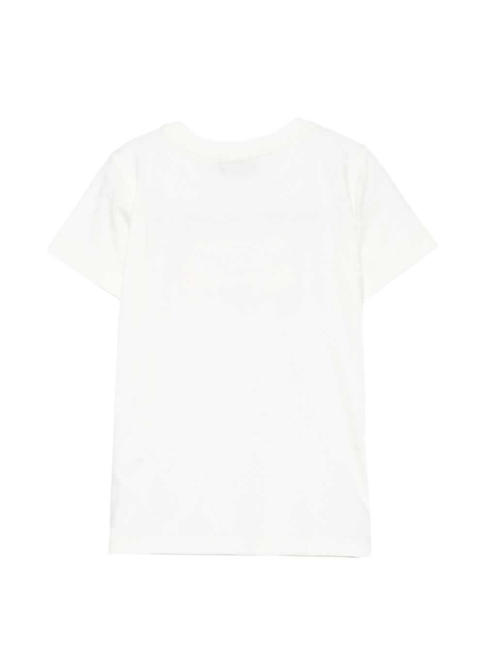 T-shirt per bambini Moschino Kids bianca con stampa grafica popcorn sul davanti H5M058LAA59 10063 MOSCHINO KIDS 