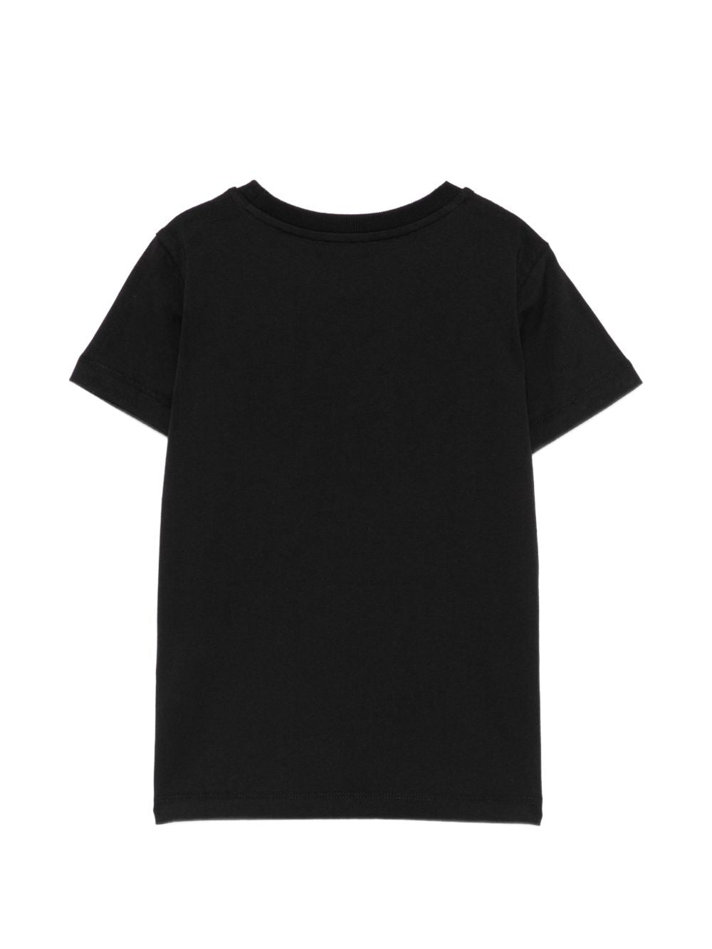 T-shirt per bambini Moschino Kids nera con stampa grafica sul davanti H5M058LAA59 60100 MOSCHINO KIDS 