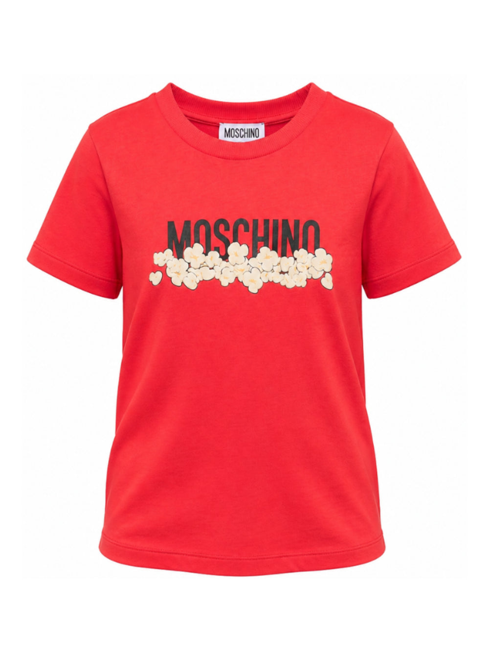 T-shirt per bambini Moschino Kids rossa con stampa grafica con logo H6M058LAA20 50109 MOSCHINO KIDS 