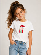 T-shirt per bambini Moschino Kids bianco con stampa orsetto sul davanti H9M058LAA10 10063 MOSCHINO KIDS 