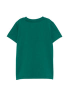 T-shirt per bambini Moschino Kids verde con stampa orsetto sul davanti H9M058LAA10 30327 MOSCHINO KIDS 