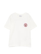T-shirt per bambino Moschino Kids bianca con stampa Teddy Bear sul davanti H9M05GLAA59 10063 MOSCHINO KIDS 