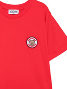 T-shirt per bambini Moschino Kids rossa con Teddy Bear applicato sul petto H9M05GLAA59 50109 MOSCHINO KIDS 
