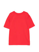 T-shirt per bambini Moschino Kids rossa con Teddy Bear applicato sul petto H9M05GLAA59 50109 MOSCHINO KIDS 