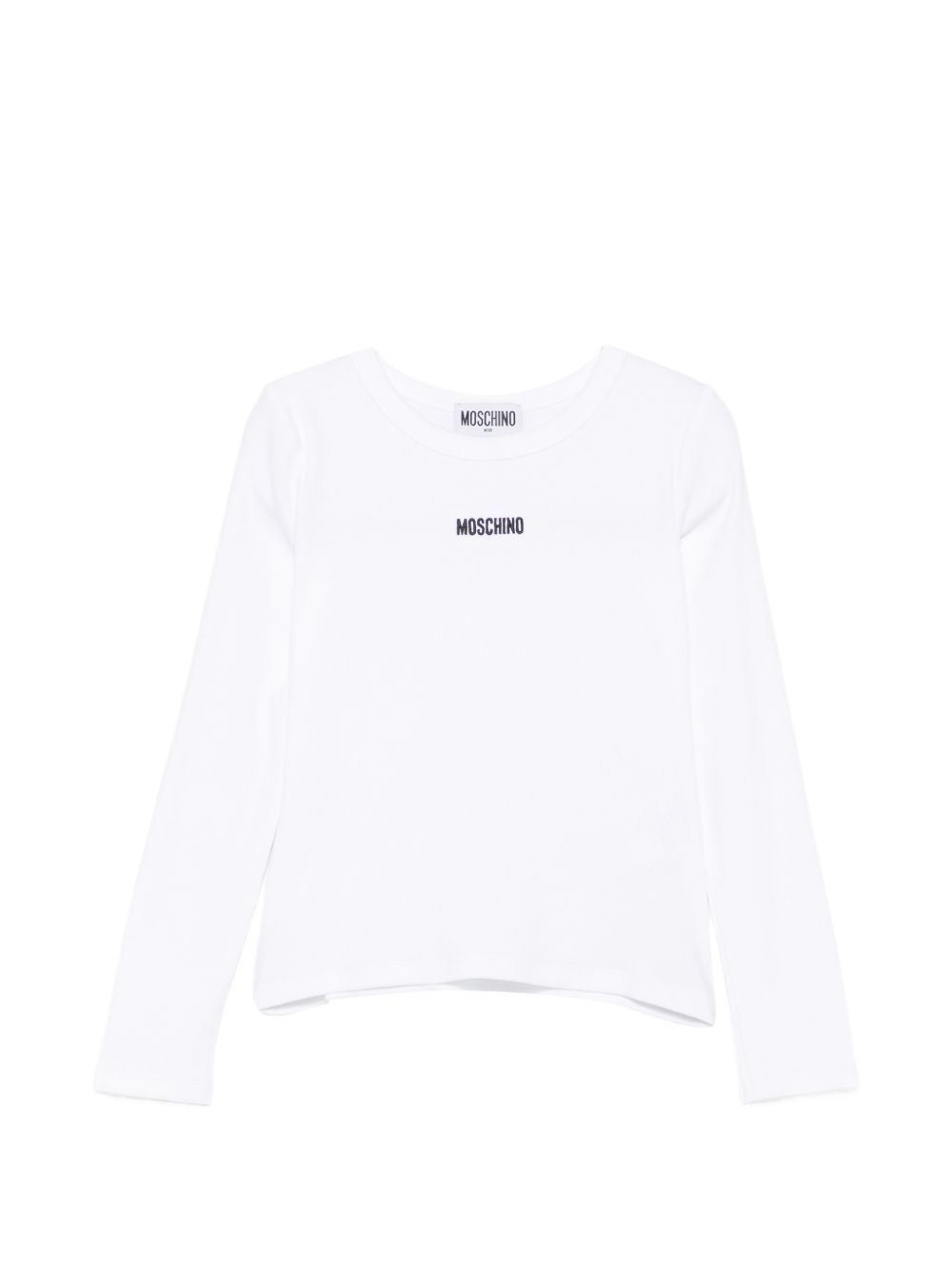 T-shirt per bambina Moschino Kids bianca con logo sul davanti HAO011LBA39 10101 MOSCHINO KIDS 