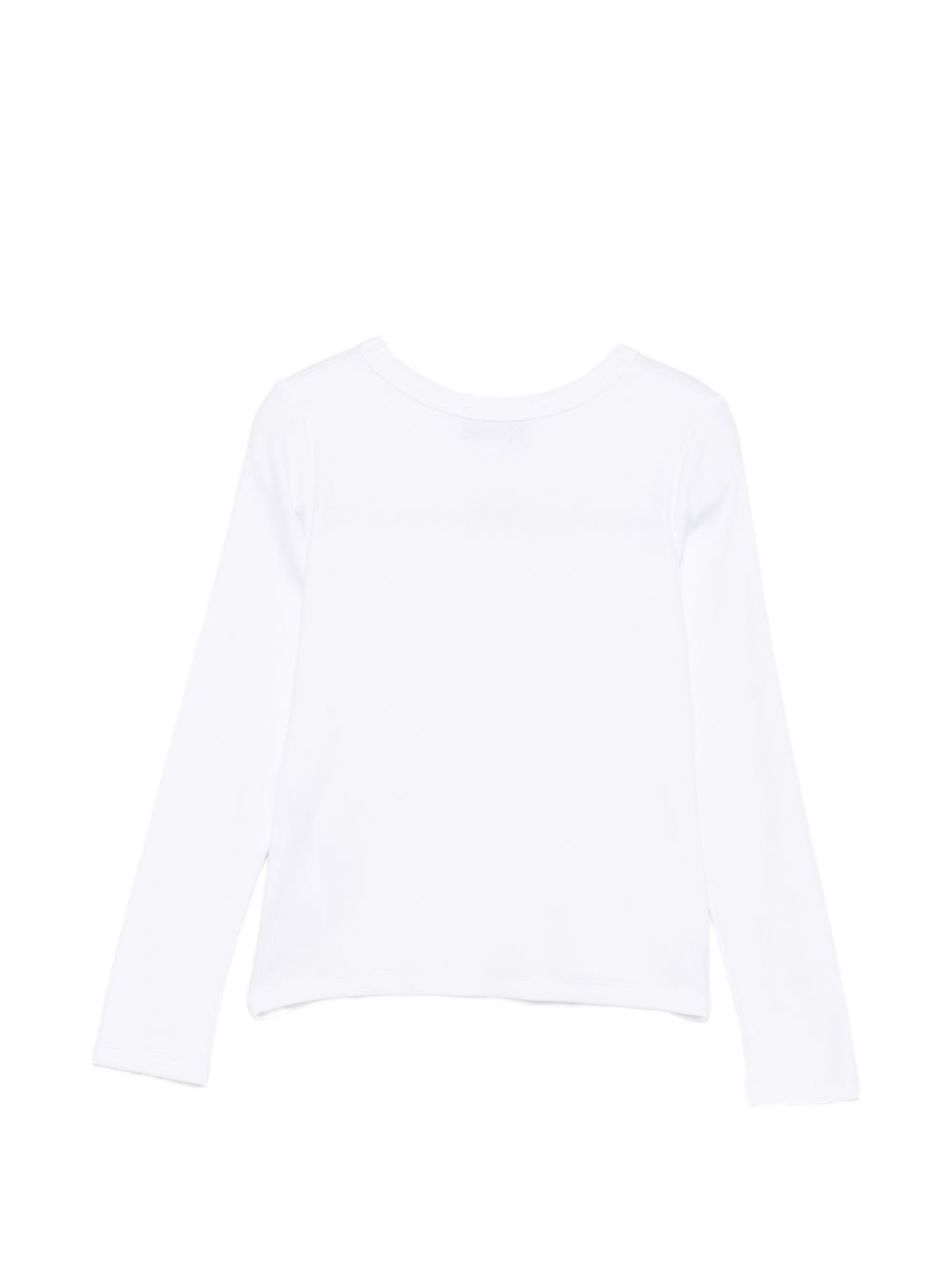 T-shirt per bambina Moschino Kids bianca con logo sul davanti HAO011LBA39 10101 MOSCHINO KIDS 