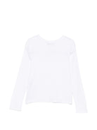 T-shirt per bambina Moschino Kids bianca con logo sul davanti HAO011LBA39 10101 MOSCHINO KIDS 