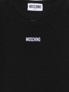 T-shirt per bambina Moschino Kids nera con logo sul davanti HAO011LBA39 60100 MOSCHINO KIDS 