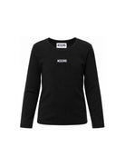 T-shirt per bambina Moschino Kids nera con logo sul davanti HAO011LBA39 60100 MOSCHINO KIDS 
