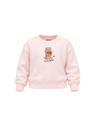 Felpa per bambina Moschino Kids rosa con dettaglio Teddy Bear HBF06GLDA63 50209 MOSCHINO KIDS 