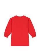 Abito per bambina Moschino Kids rosso con stampa orsetto sul davanti HBV0GYLCA94 50109 MOSCHINO KIDS 