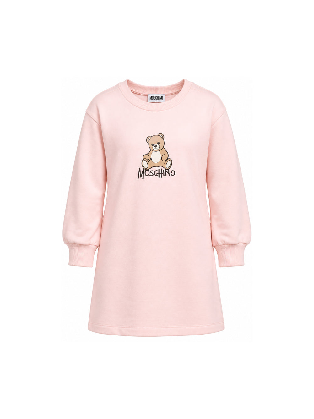 Abito per bambina Moschino Kids rosa con stampa Teddy sul davanti HBV0GYLCA94 50209 MOSCHINO KIDS 