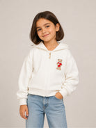 Felpa per bambina Moschino Kids bianca con dettaglio Teddy Bear HDF06TLDA63 10063 MOSCHINO KIDS 