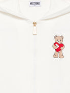 Felpa per bambina Moschino Kids bianca con dettaglio Teddy Bear HDF06TLDA63 10063 MOSCHINO KIDS 