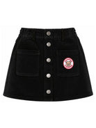 Gonna per bambina Moschino Kids nera con trama a coste HDJ04DLVA07 60100 MOSCHINO KIDS 