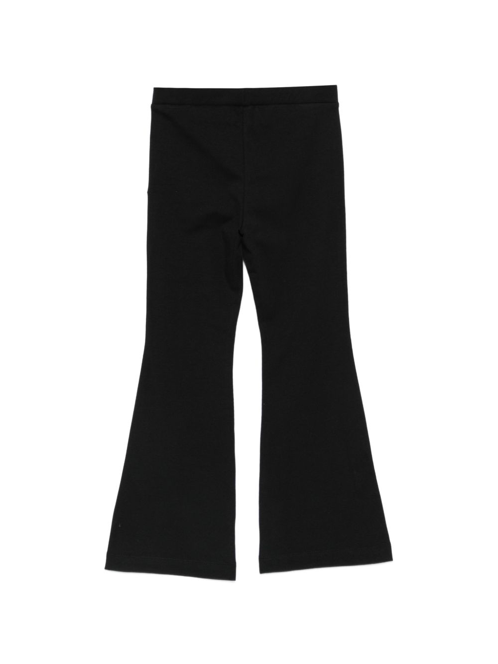 Pantaloni per bambina Moschino Kids neri con logo sul davanti HDP07ELBA42 60100 MOSCHINO KIDS 