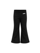 Pantaloni per bambina Moschino Kids neri con logo sul davanti HDP07ELBA42 60100 MOSCHINO KIDS 
