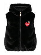 Smanicato per bambina Moschino Kids nero con motivo orsetto sul davanti HDS059LIA02 60100 MOSCHINO KIDS 