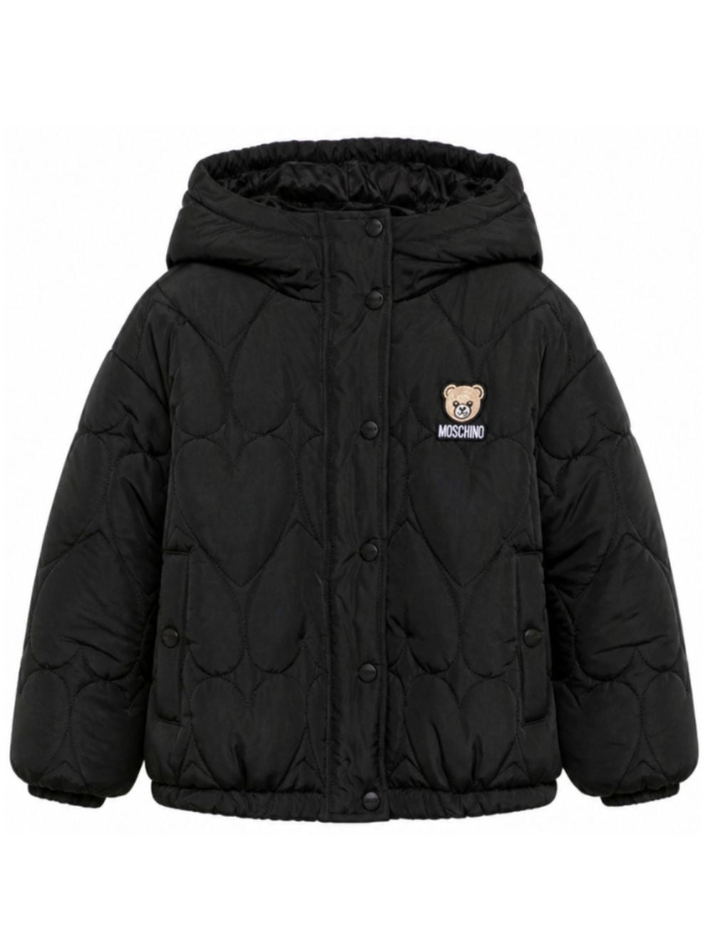 Giubbino per bambina Moschino Kids nero con patch orsetto HDS05AL3AC7 60100 MOSCHINO KIDS 