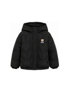 Giubbino per bambina Moschino Kids nero con patch orsetto HDS05AL3AC7 60100 MOSCHINO KIDS 