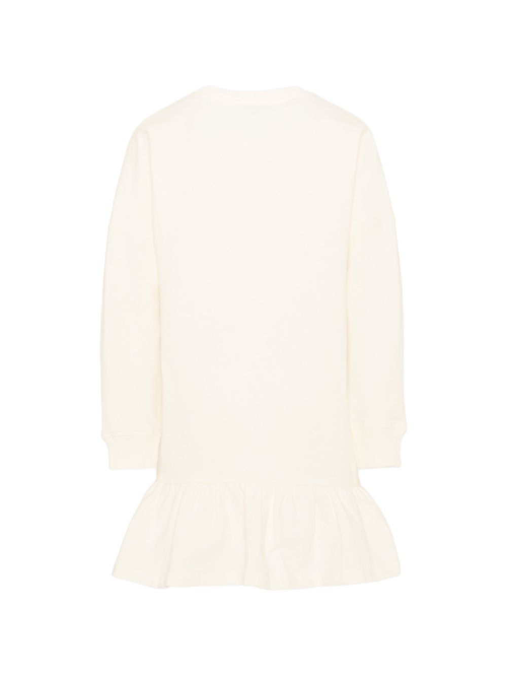 Abito per bambina Moschino Kids bianco con stampa logo HDV0I3LDA18 10063 MOSCHINO KIDS 