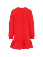 Abito per bambina Moschino Kids rosso stampa con logo HDV0I3LDA18 50109 MOSCHINO KIDS 