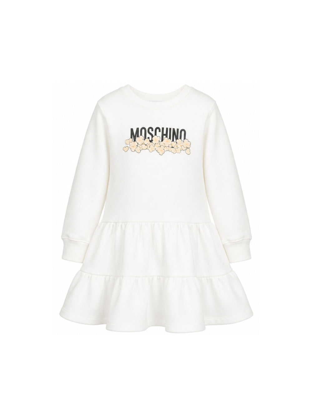 Abito per bambina Moschino Kids bianco con stampa grafica HDV0IBLCA83 10063 MOSCHINO KIDS 