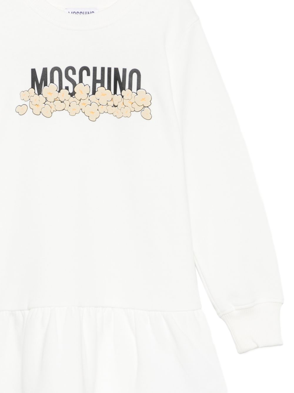 Abito per bambina Moschino Kids bianco con stampa grafica HDV0IBLCA83 10063 MOSCHINO KIDS 