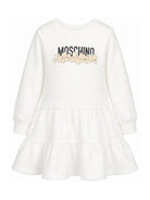 Abito per bambina Moschino Kids bianco con stampa grafica HDV0IBLCA83 10063 MOSCHINO KIDS 