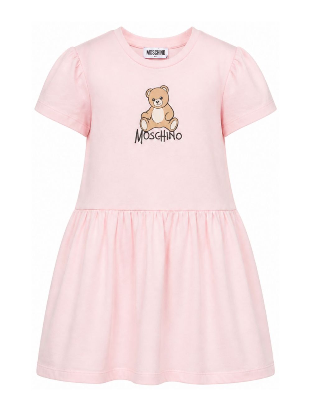 Abito per bambina Moschino Kids rosa con motivo Teddy Bear HDV0IHLAA10 50209 MOSCHINO KIDS 