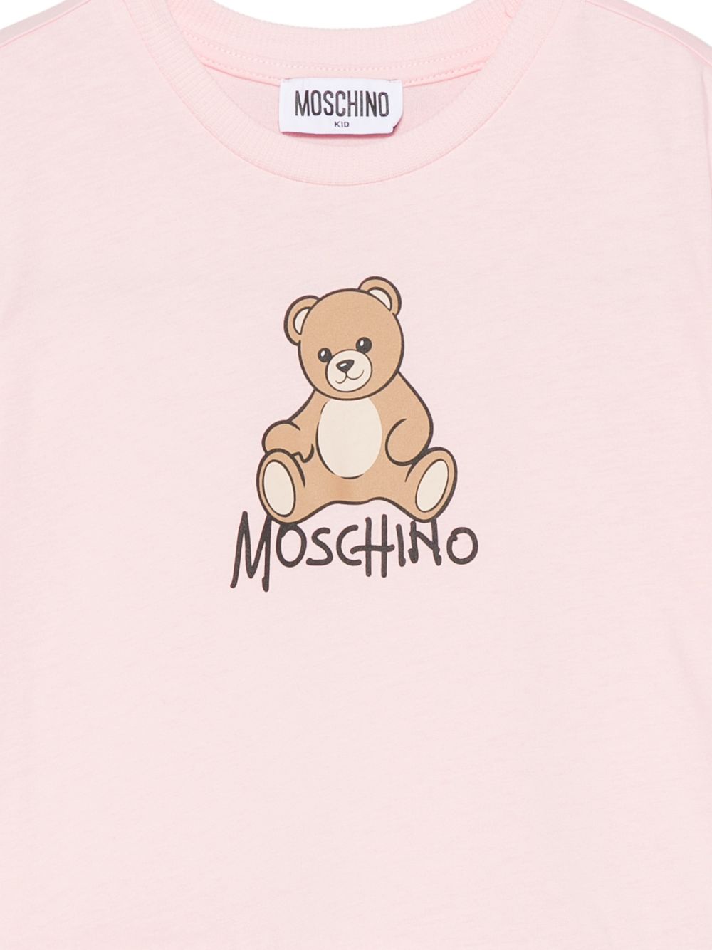 Abito per bambina Moschino Kids rosa con motivo Teddy Bear HDV0IHLAA10 50209 MOSCHINO KIDS 
