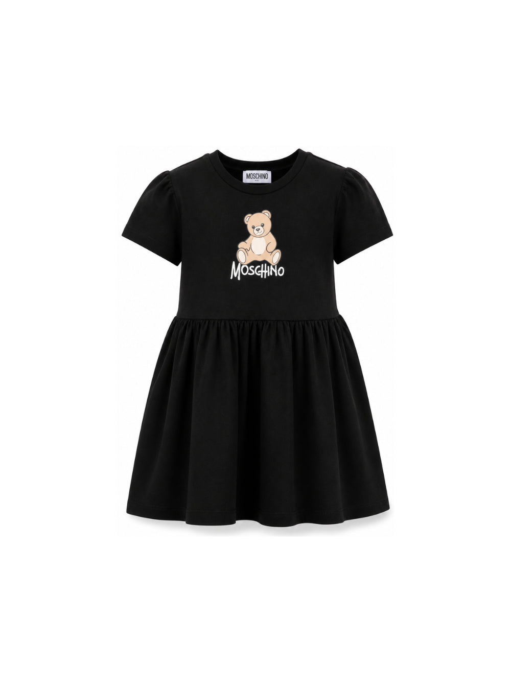 Abito per bambina Moschino Kids nero con motivo Teddy Bear HDV0IHLAA10 60100 MOSCHINO KIDS 