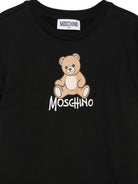 Abito per bambina Moschino Kids nero con motivo Teddy Bear HDV0IHLAA10 60100 MOSCHINO KIDS 