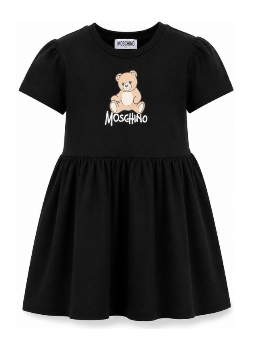 Abito per bambina Moschino Kids nero con motivo Teddy Bear HDV0IHLAA10 60100 MOSCHINO KIDS 