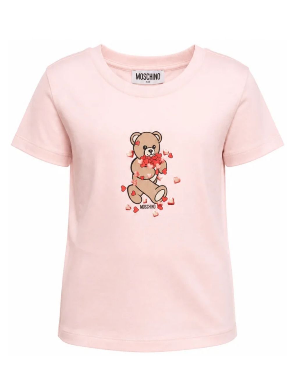T-shirt per bambina Moschino Kids rosa con stampa Teddy Bear HIM06KLBA11 50209 MOSCHINO KIDS 