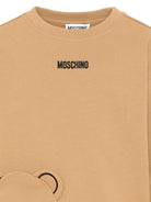Maglione per bambino Moschino Kids beigei con ricamo teddy HMF095LCA93 20351 MOSCHINO KIDS 