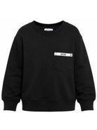 Felpa per bambino Moschino Kids nera con logo sul davanti HMF09PLCA92 60100 MOSCHINO KIDS 