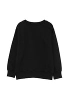 Felpa per bambino Moschino Kids nera con logo sul davanti HMF09PLCA92 60100 MOSCHINO KIDS 