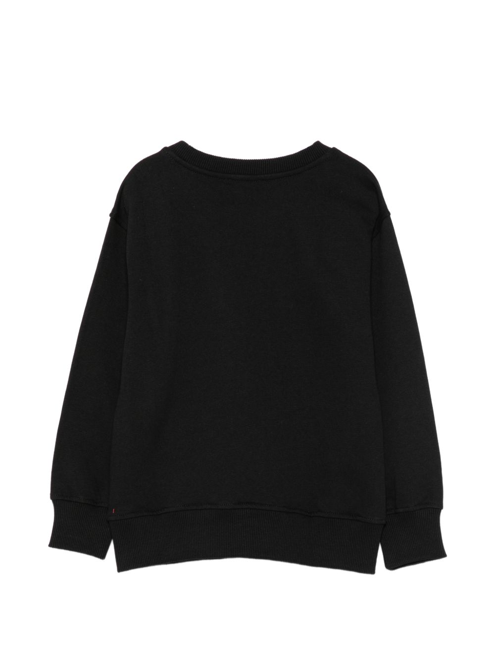 Felpa per bambino Moschino Kids nera con logo sul davanti HMF09PLCA92 60100 MOSCHINO KIDS 