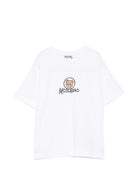T-shirt per bambini Moschino Kids bianca con stampa Teddy sul davanti HMM05WLAA34 10101 MOSCHINO KIDS 