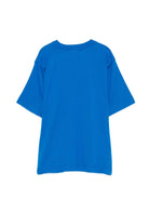 T-shirt per bambini Moschino Kids blu con stampa orsetto HMM05WLAA34 40157 MOSCHINO KIDS 