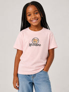 T-shirt per bambini Moschino Kids rosa con stampa orsetto HMM05WLAA34 50209 MOSCHINO KIDS 