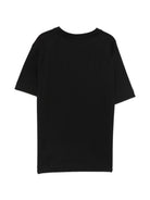 T-shirt per bambini Moschino Kids nera con stampa orsetto sul davanti HMM05WLAA34 60100 MOSCHINO KIDS 