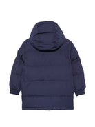 Giubbino per bambino Moschino Kids blu navy con stampa logo sul davanti HMS05HL3AC4 40016 MOSCHINO KIDS 