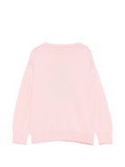 Maglione per bambini Moschino Kids rosa con ricamo orsetto sul davanti HMW01ALHE43 50209 MOSCHINO KIDS 