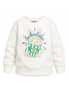 Felpa per bambini Moschino Kids bianca con stampa grafica HNF099LCA94 10063 MOSCHINO KIDS 