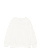 Felpa per bambini Moschino Kids bianca con stampa grafica HNF099LCA94 10063 MOSCHINO KIDS 