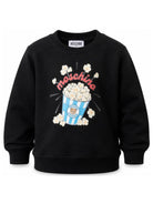 Felpa per bambini Moschino Kids nera con stampa grafica HNF099LCA94 60100 MOSCHINO KIDS 